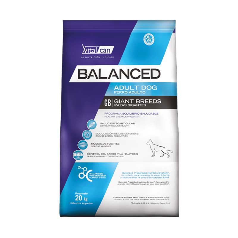 Vitalcan Balanced para Perros Razas Gigantes 20 kg