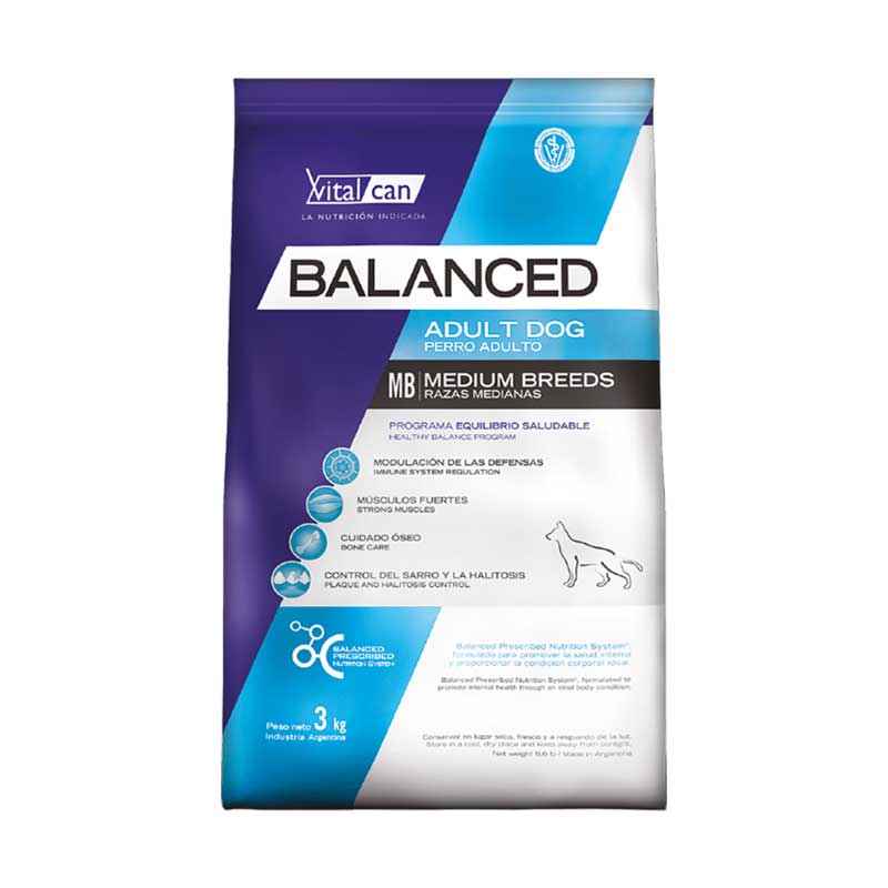 Vitalcan Balanced para Perros Razas Medianas - 3 Kg