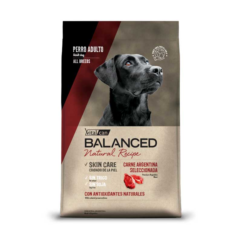 Vitalcan Balanced Natural Recipe Carne Argentina Seleccionada para Perros
