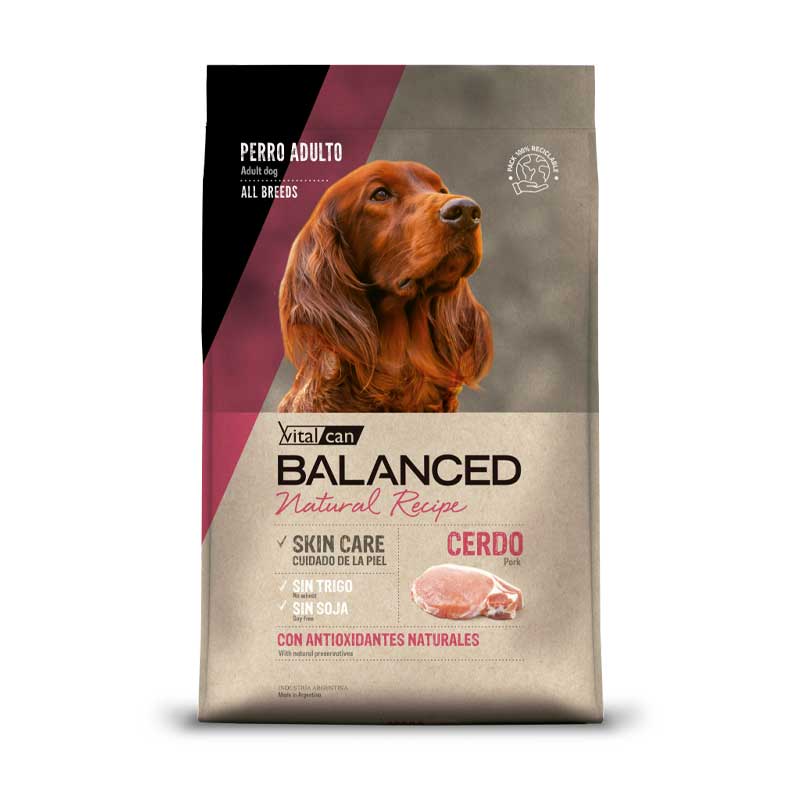 Vitalcan Balanced Natural Recipe Cerdo para Perros - 15 Kg