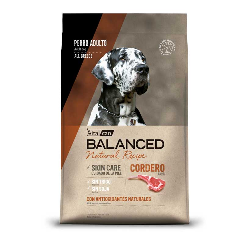 Vitalcan Balanced Natural Recipe Cordero para Perros - 15 Kg