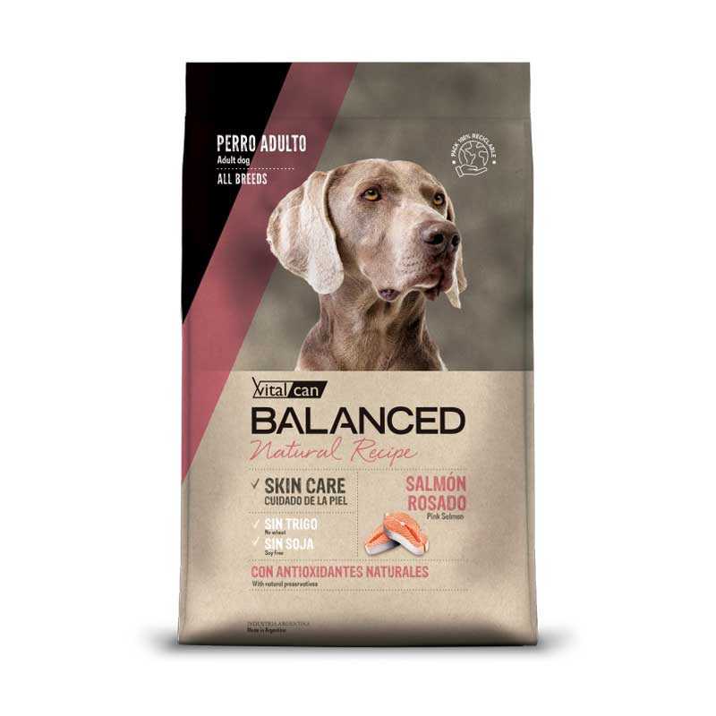 Vitalcan Balanced Natural Recipe Salmon Rosado para Perros - 3 Kg