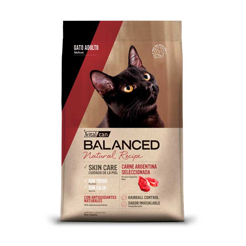 Vitalcan Balanced Natural Recipe Carne Argentina Seleccionada para Gatos