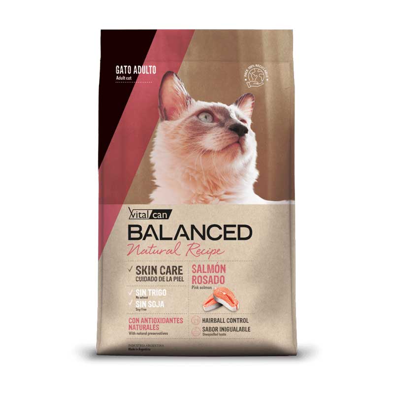 Vitalcan Balanced Gato Natural Recipe Salmón para Gatos - 3 Kg
