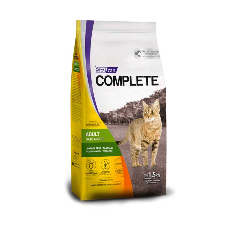 Vitalcan Complete Control de Peso para Gatos Castrados - 7,5 Kg