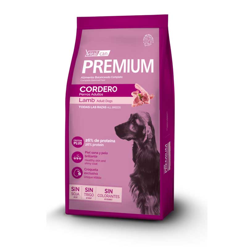 Vitalcan Premium Cordero para Perros Adultos - 7,5 Kg