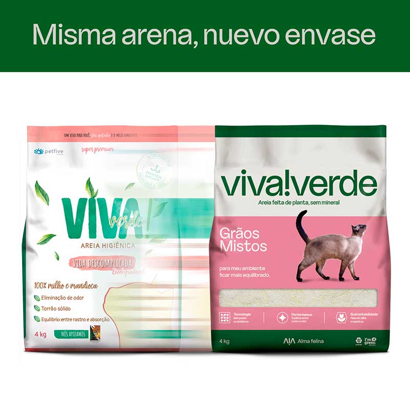 Arena Sanitaria Ecológica Viva Verde 4 kg