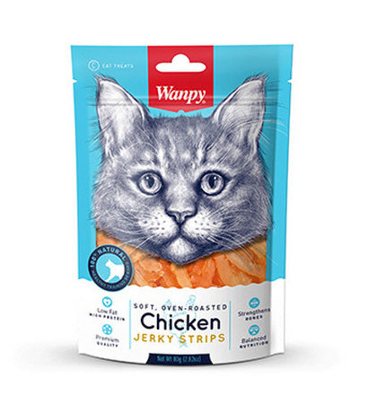 Snack Wanpy "Jerky Strips" Pollo para Gatos