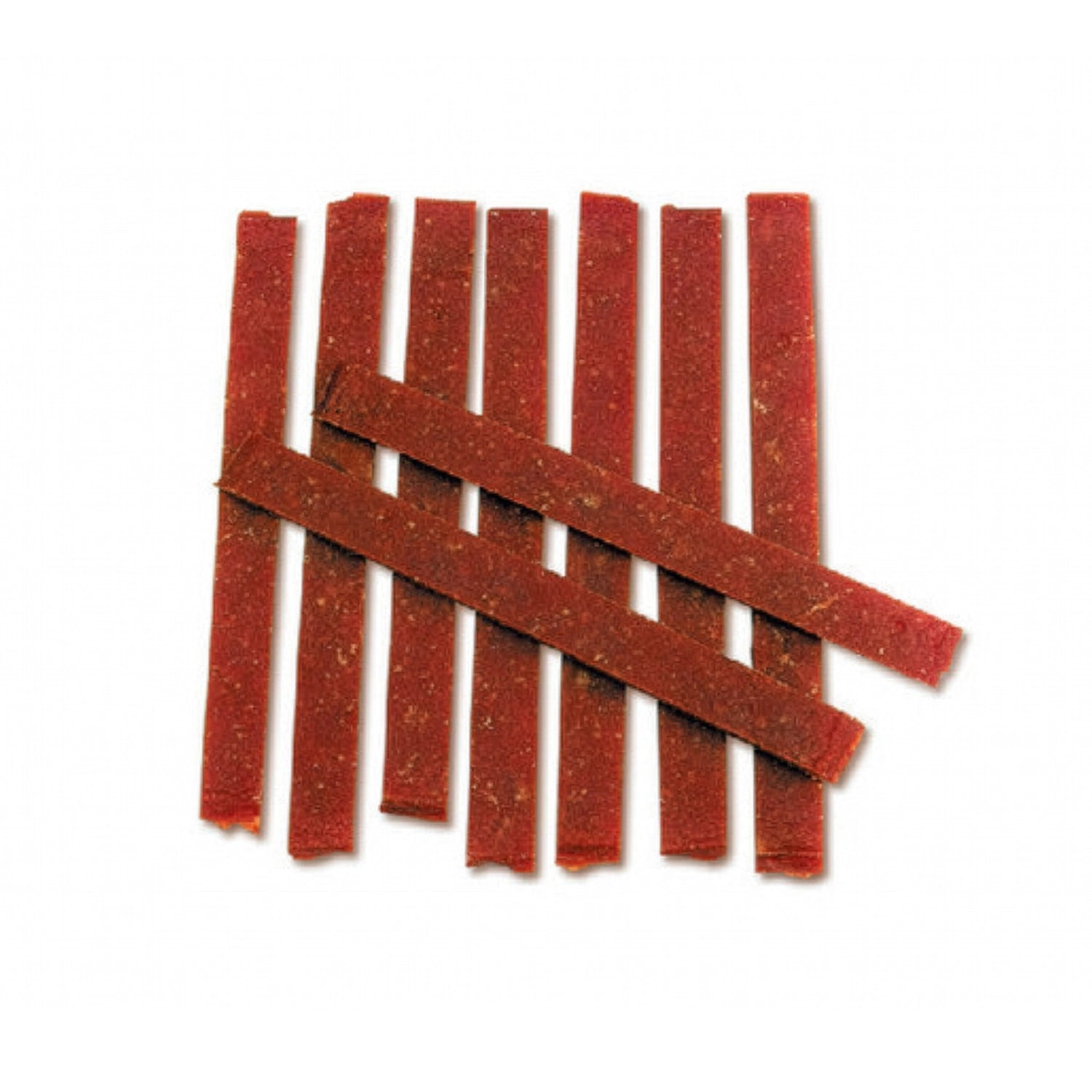 Snack Wanpy "Jerky Slices" Vacuno para perros, bolsa amarilla de 100 g con tiras de carne y diseño frontal con imagen de perro.