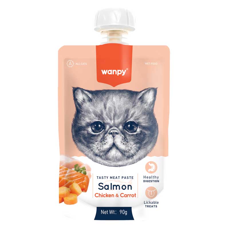 Wanpy Tasty Meat Paste Salmón para Gatos 90 gr