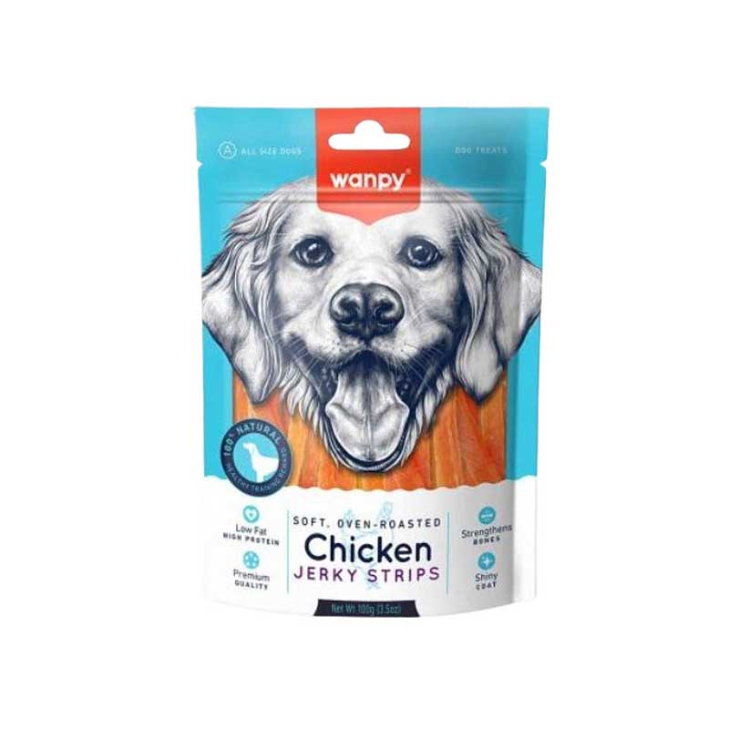 Snack Wanpy "Jerky Strips" Pollo para Perros 100 g