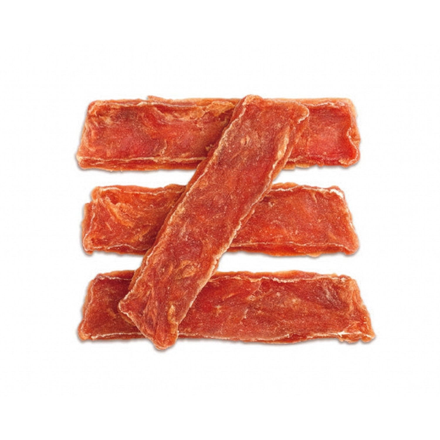 Snack Wanpy "Jerky" Venado para perros, bolsa rosada de 100 g con trozos de carne de venado y diseño frontal con imagen de perro.