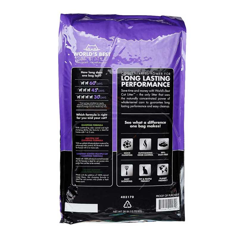 Arena Sanitaria Natural World's Best Cat Litter Multicat Lavanda - 6,35 Kg