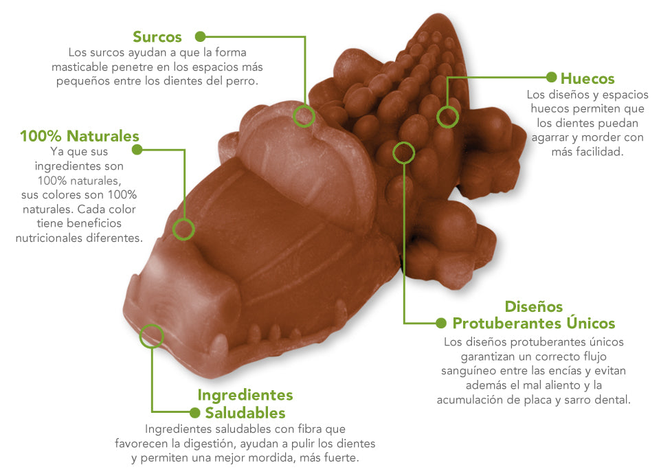 Snacks Vegetales Whimzees "Alligator" - S: Perros 7-12 kg / 1 unidad