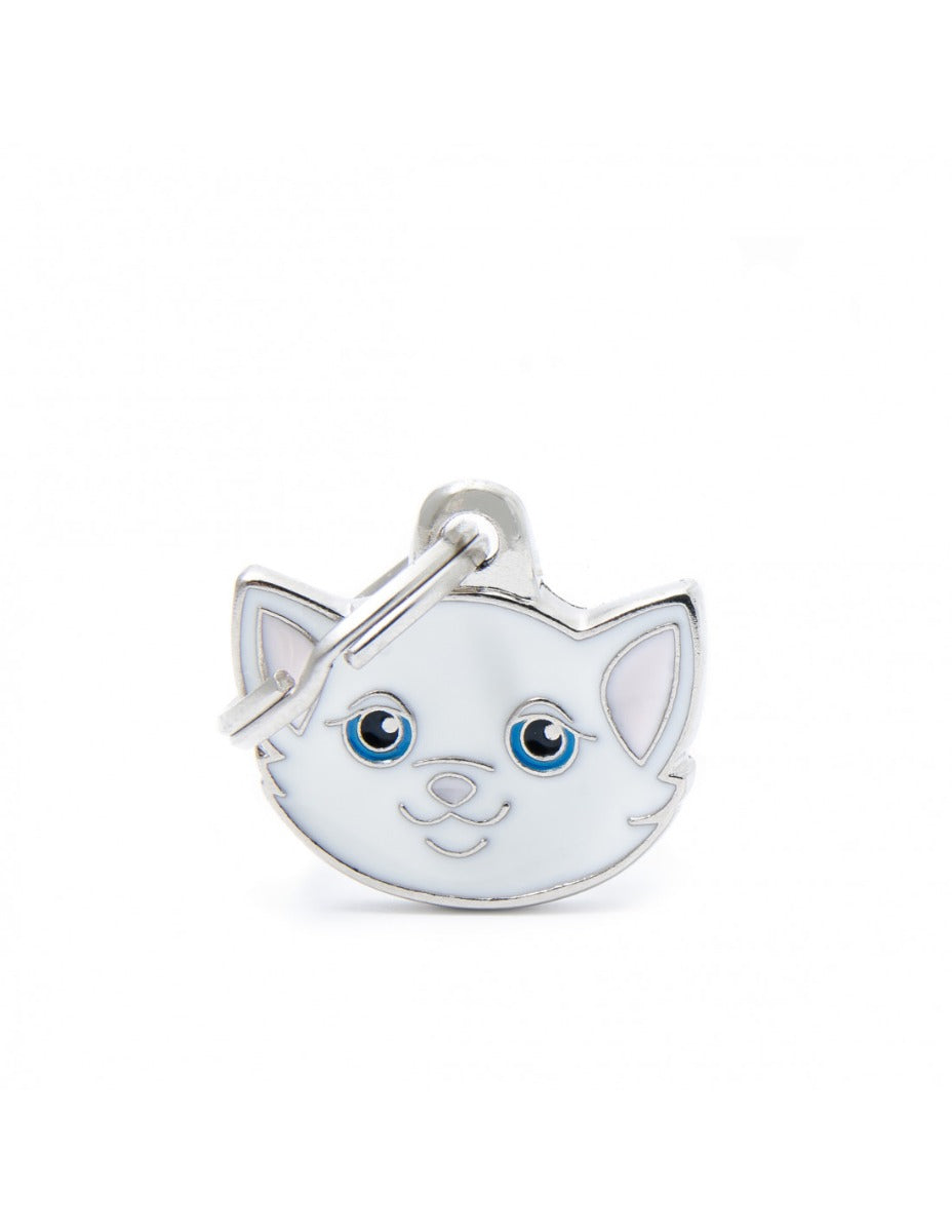 Placa Friends Gato "My Family" Europeo Pelo Corto Blanco