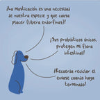 Winga Snack Bully Sticks para Perros en bolsa de 50 g con 3 unidades, ventana transparente e ilustraciones de perros.