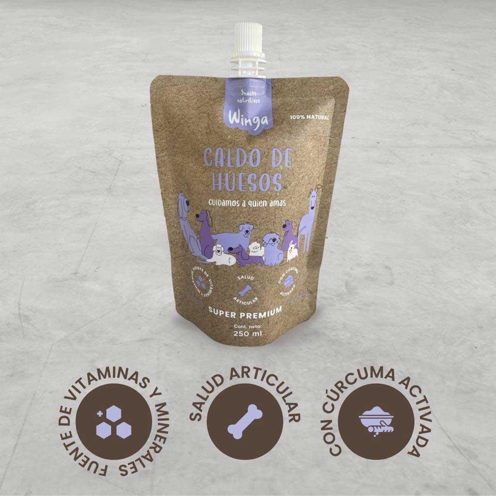 Winga Caldo de Huesos para Perros 250 ml