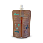 Winga Caldo de Huesos con Choritos para Gatos en pouch kraft con boquilla, ilustraciones de gatos y diseño natural premium