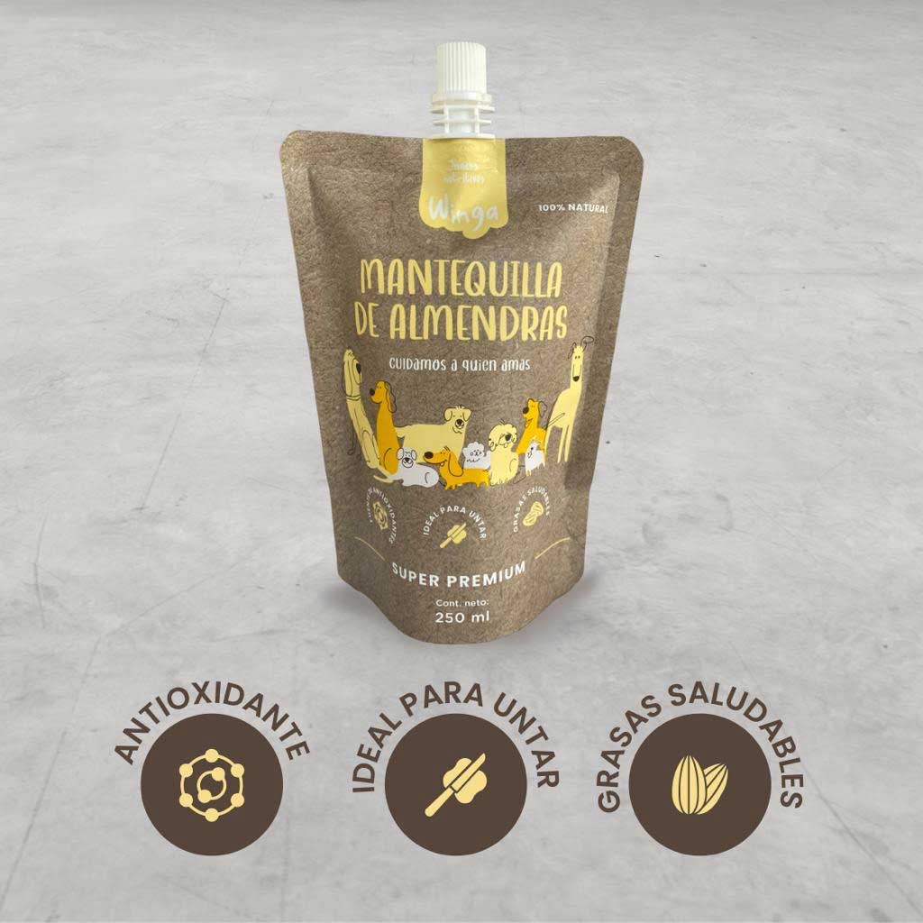 Winga Mantequilla de Almendras para Perros 250 ml