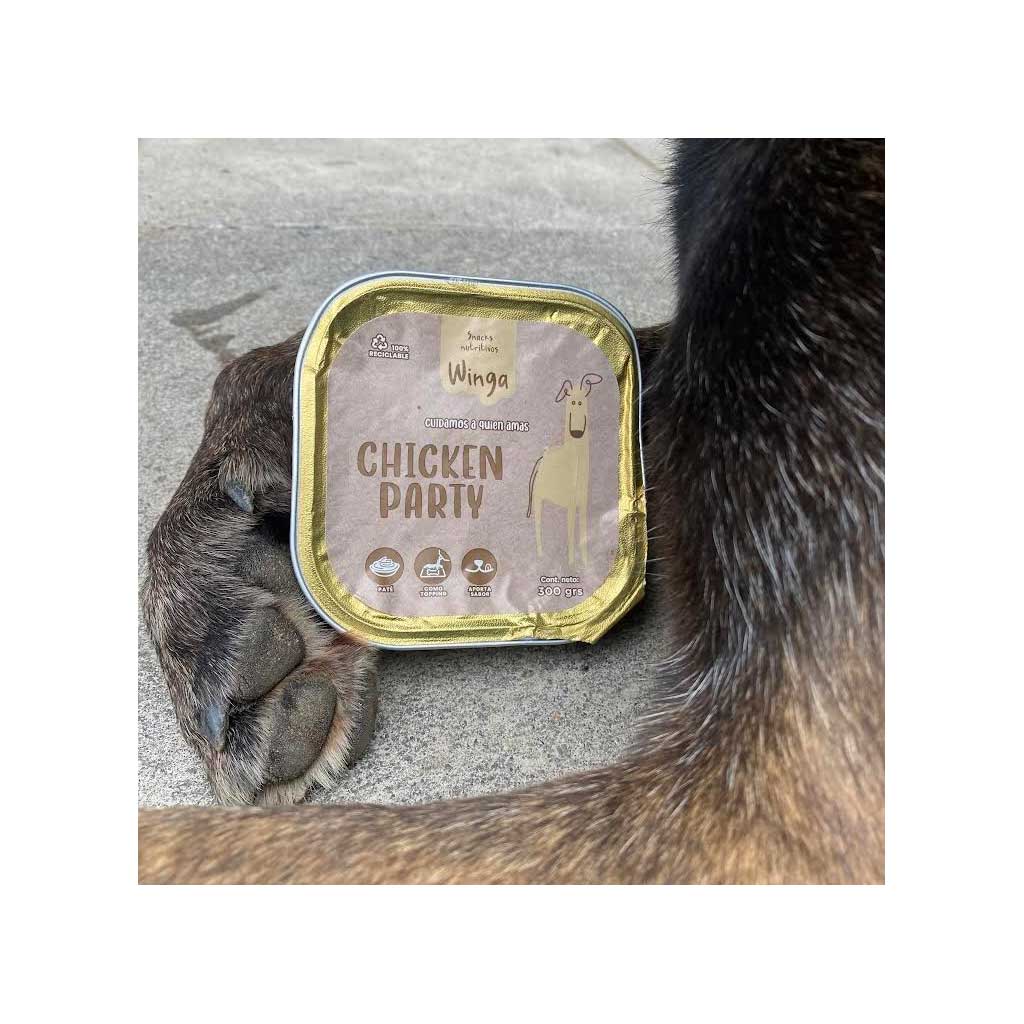 Winga Paté Chicken Party para Perros 300 g
