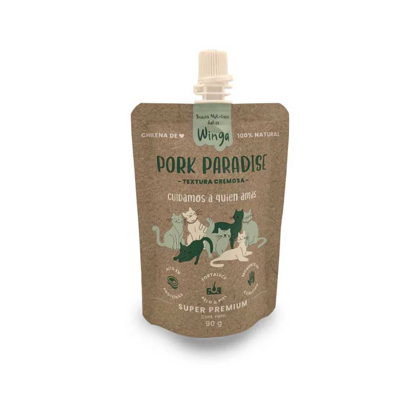 Winga Pork Paradise para Gatos 90 g