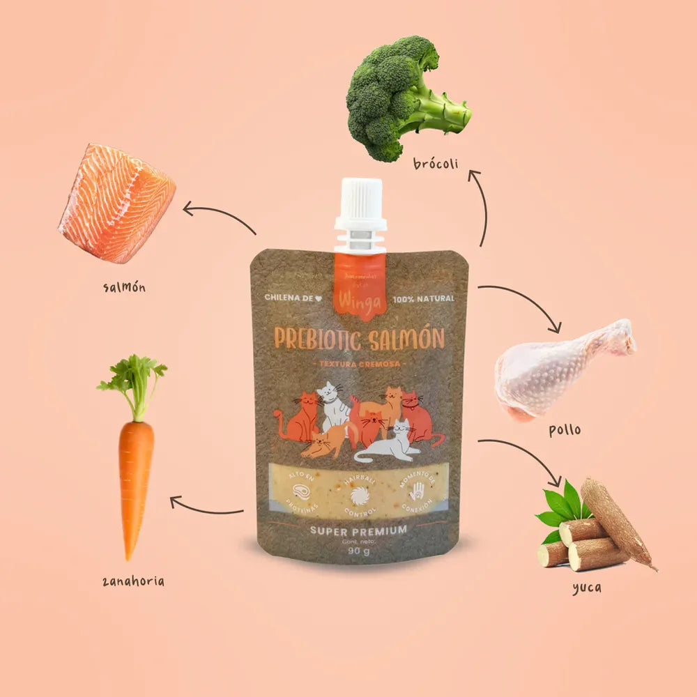 Winga Prebióticos Salmón para Gatos 90 g