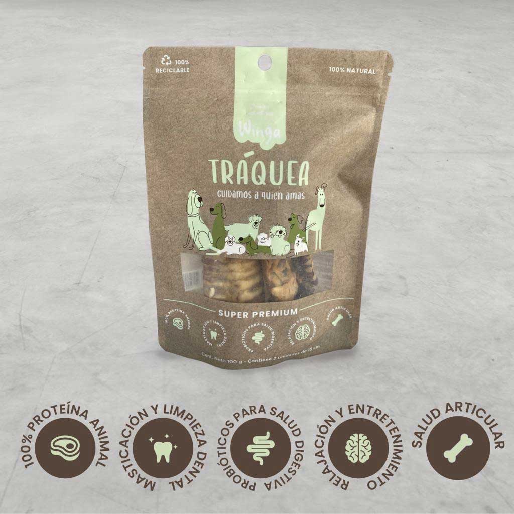 Winga Snack Tráquea para Perros 100 g