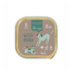 Winga Paté Wild Pork para Perros en envase de 300 g, paté de cerdo con tapa reciclable e ilustraciones de perro y gato.