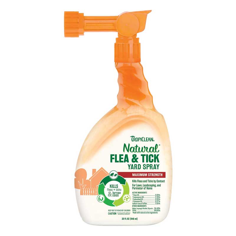 Yard Spray TropiClean Natural: "Flea & Tick" para el patio