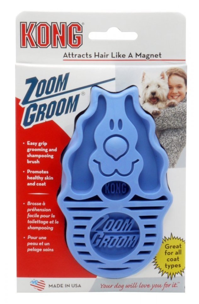 Cepillo Kong Zoom Groom para Perros - celeste