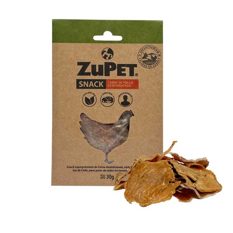 Zupet Snack Deshidratado de Pollo para Gatos 30 gr