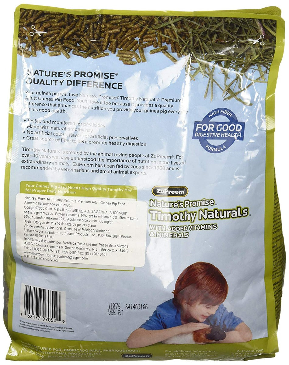 ZuPreem "Timothy Naturals" Alimento para Cuye - 2,27 Kg