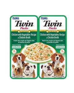 Twin Packs Pollo con Vegetales para Perros 2 tubos (40 gr c/u)