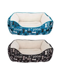 Dogit Dreamwell Cama Rectangular "Woof & Bone" Camas