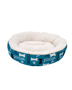 Cama Redonda Woof Dreamwell Azul