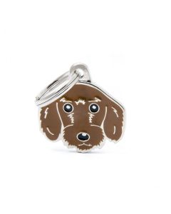 Placa Friends Perro "My Family" Dachshund Alambre Brown