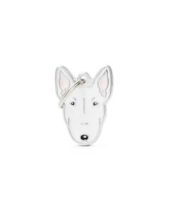 Placa Friends Perro "My Family" Bull Terrier Blanco