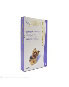 Antiparasitario REVOLUTION 12% para Perros de 2,6 a 5,0 kg