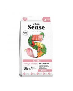 Dibaq Sense Grain Free Pavo y Salmón para Gatitos