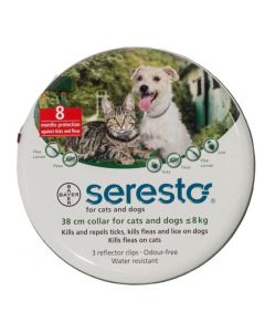 Collar Antiparasitario Seresto - Gatos y Perros hasta a 8 kilos