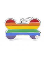 Placa Arcoiris Hueso "My Family" XL